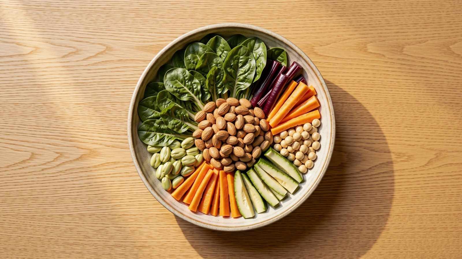 Świeże składniki odżywcze w naturalnym świetle